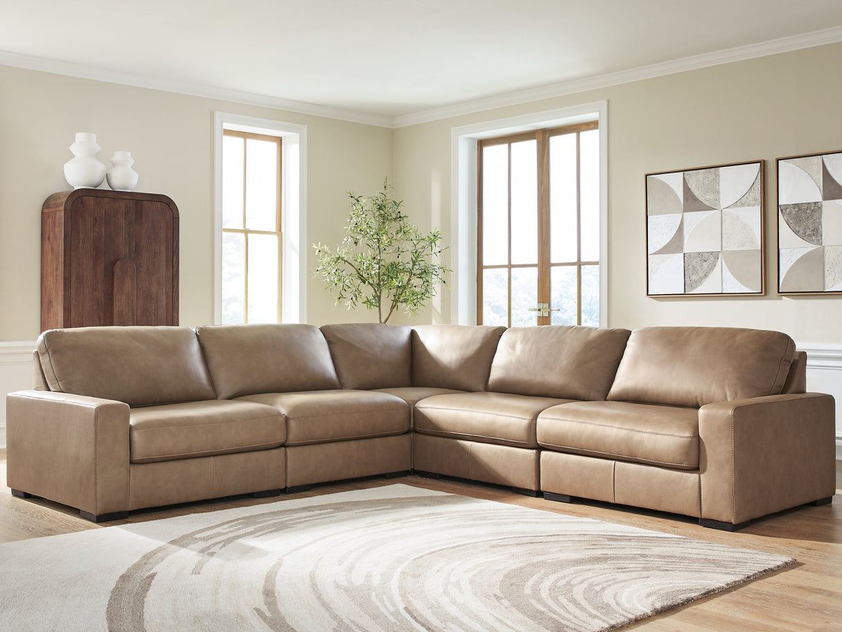 Furniture City - MS - Ashley Furniture - Veronella Sectional - RAF 5-Piece Sectional / Sahara - 76106S17
