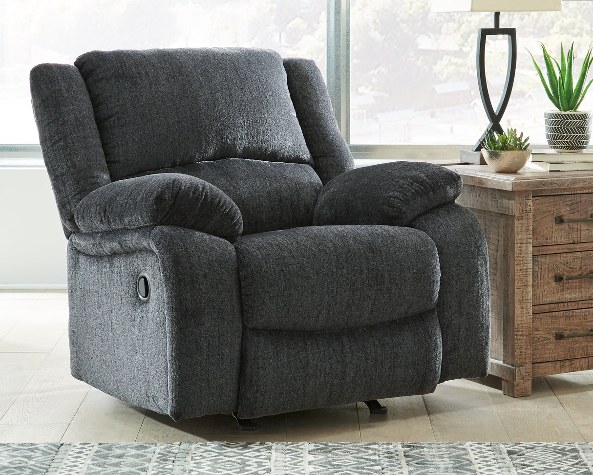 Furniture City - MS - Ashley Furniture - Draycoll Living Room - DBL REC PWR Loveseat w/Console / Slate - 7650496