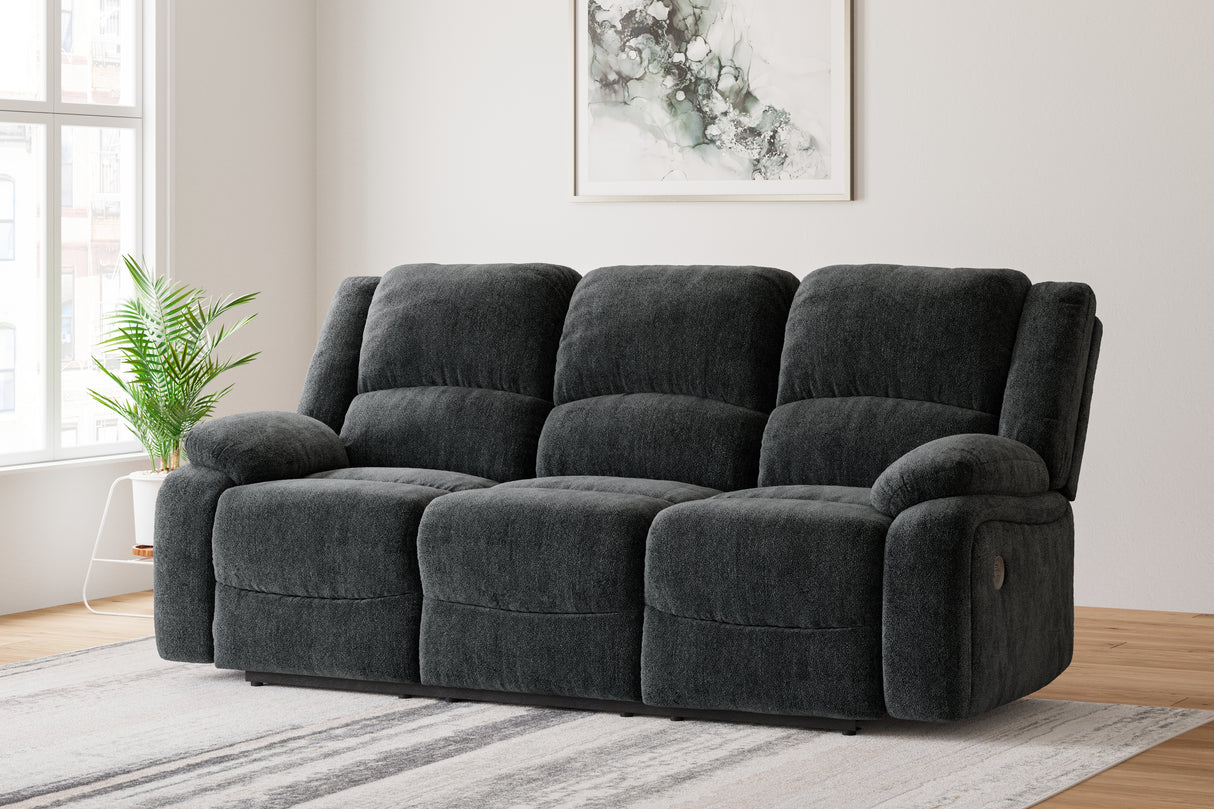 Furniture City - MS - Ashley Furniture - Draycoll Living Room - Reclining Power Sofa / Slate - 7650487