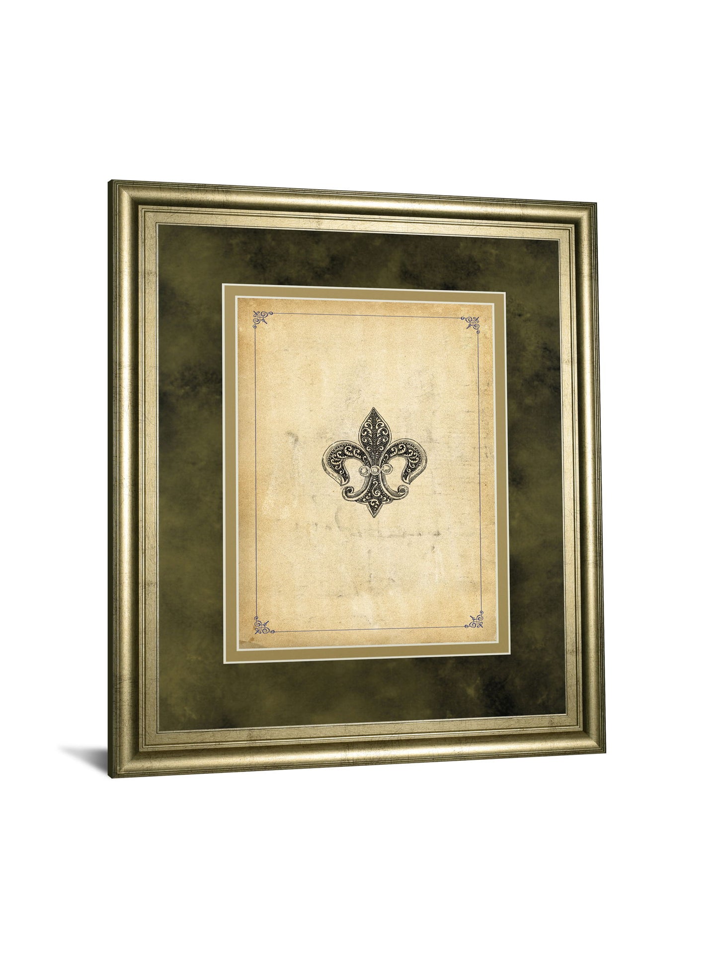 Fleur Di Lies I By Alexey Paviuts Double Matted - Framed Print Wall Art - Beige