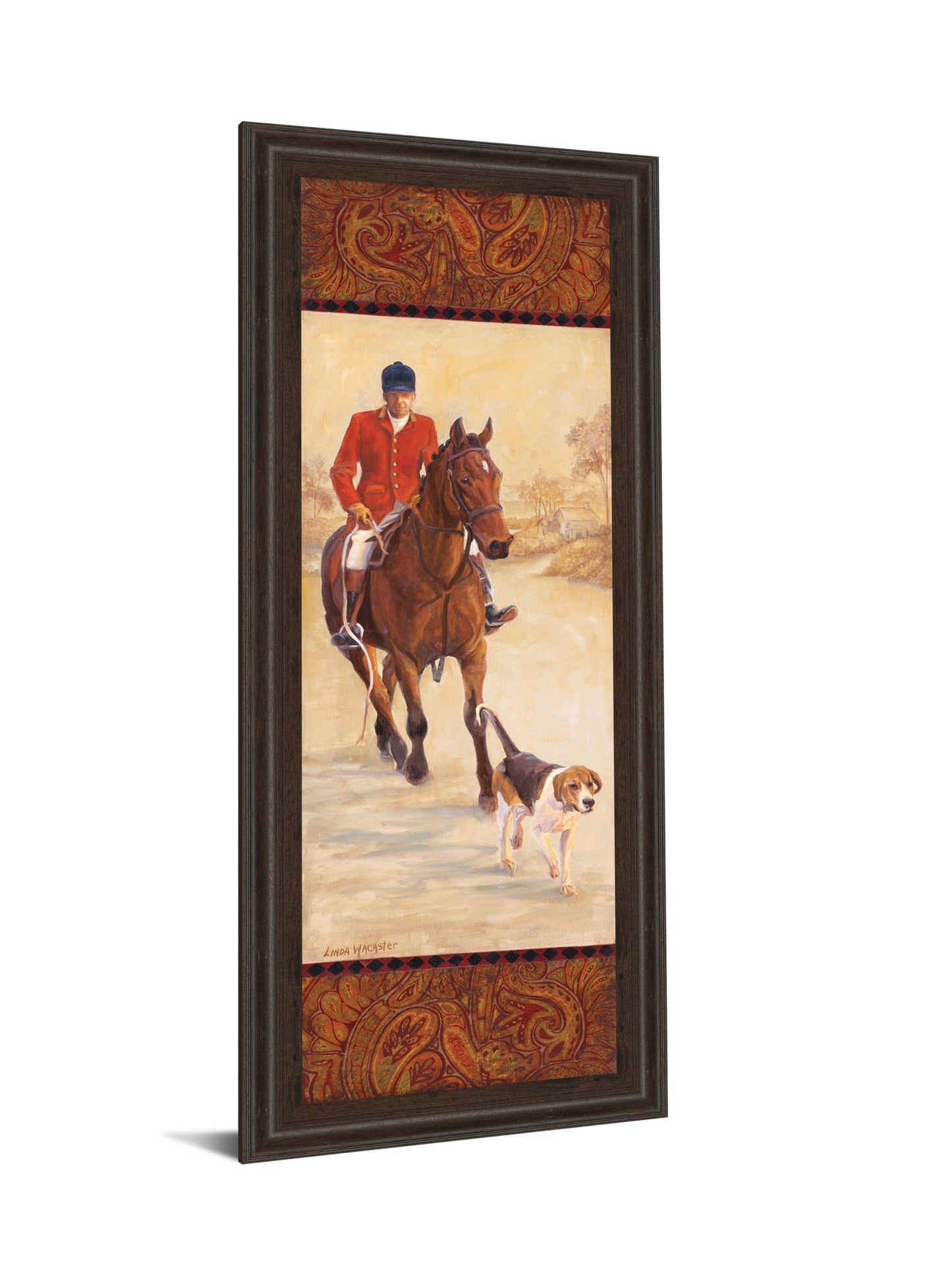 On The Hunt I By Linda Wacaster - Framed Print Wall Art - Beige
