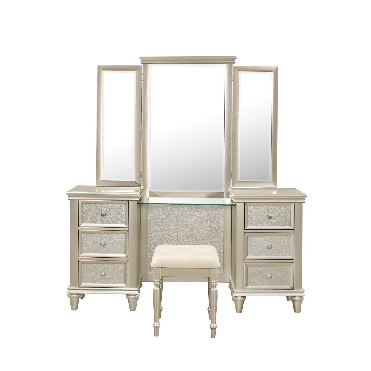 Celandine - Vanity Stool - Off-White