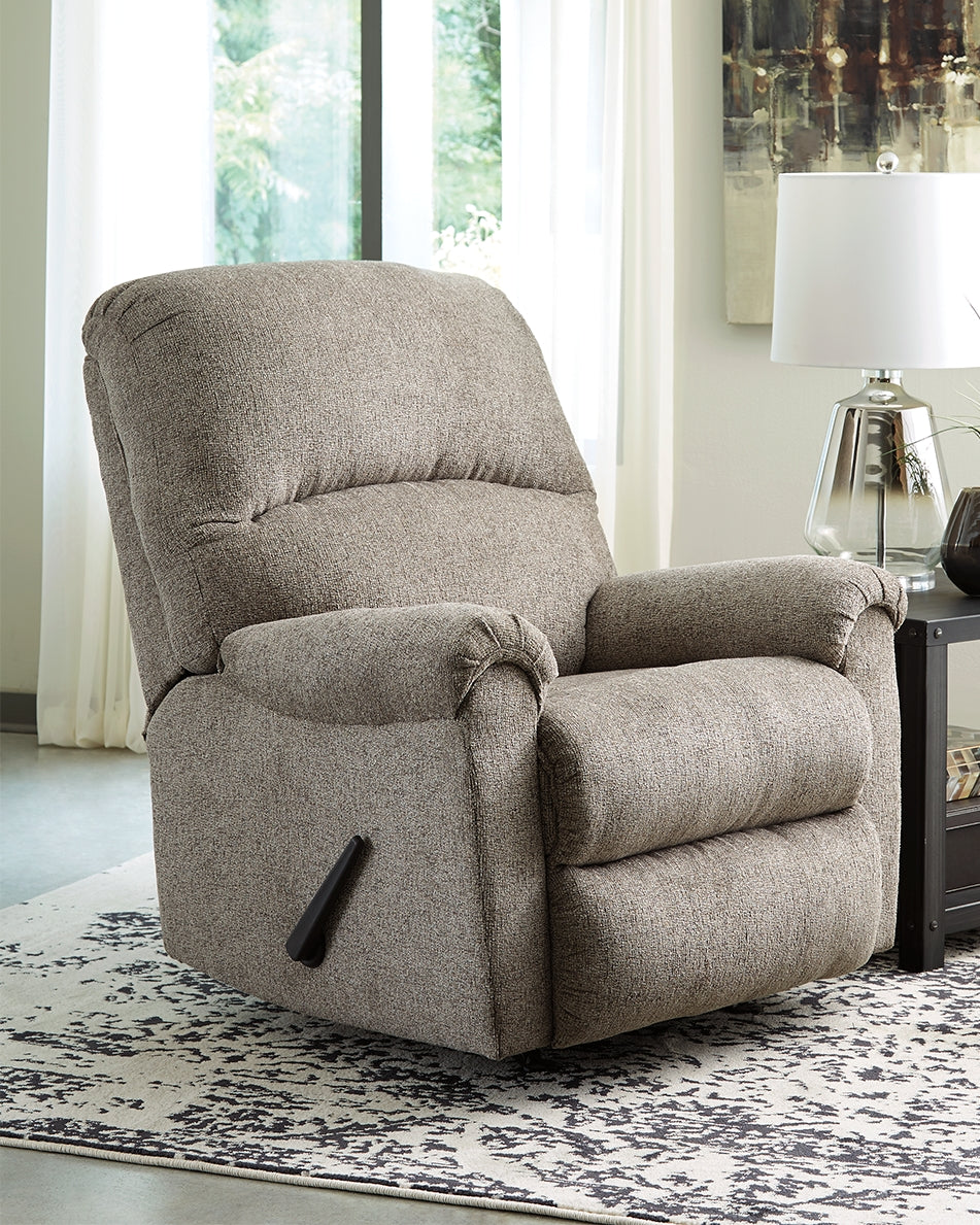 Furniture City - MS - Ashley Furniture - Ballinasloe Living Room - Rocker Recliner / Platinum - 8070225