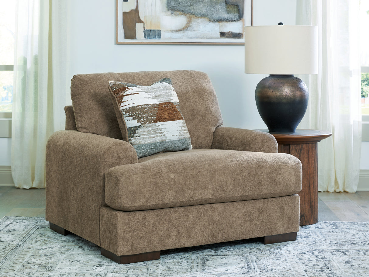 Furniture City - MS - Ashley Furniture - Jayne Park Living Room - Chair and a Half / Pecan - PC8150523