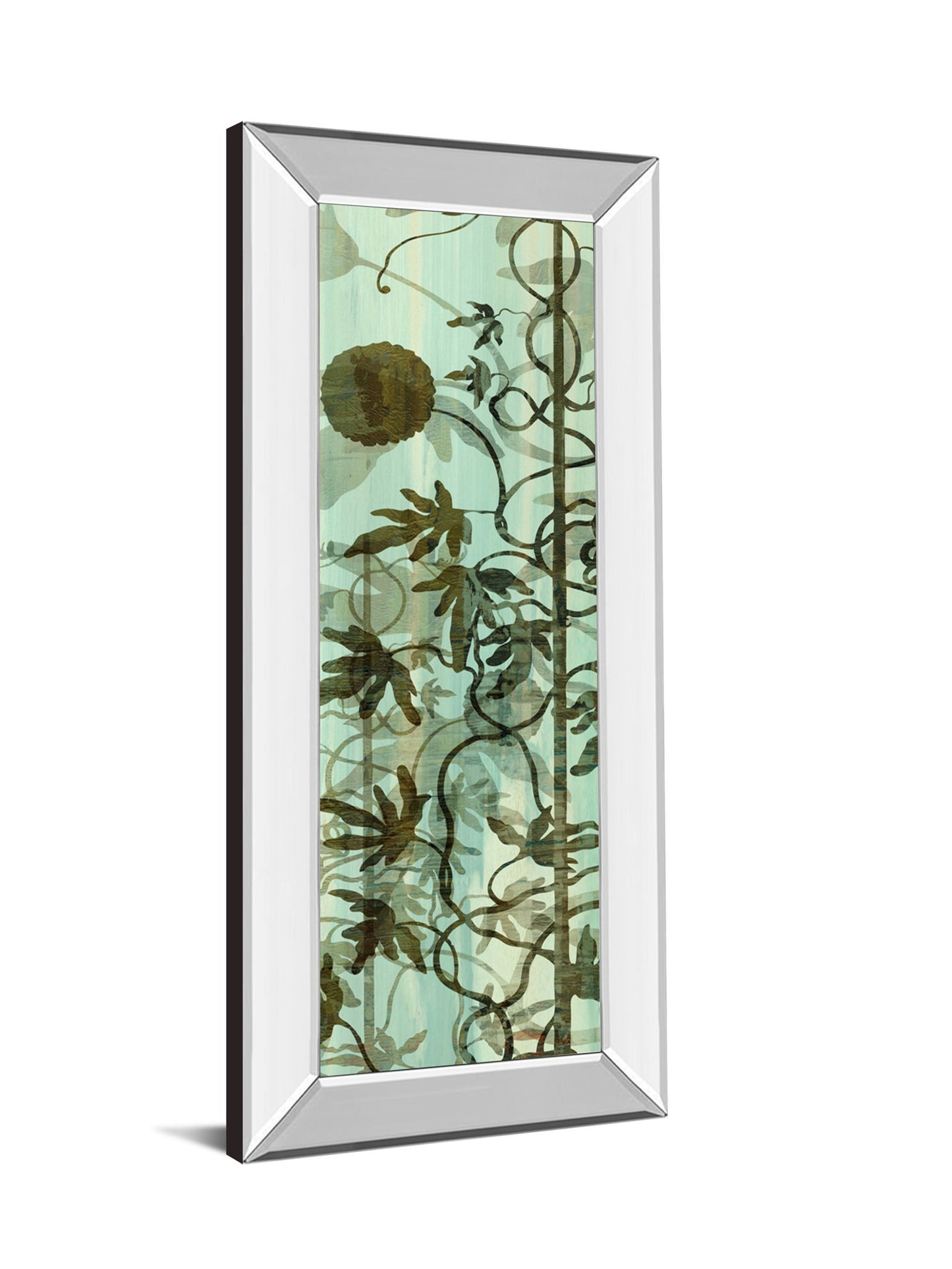Climbers IV By James Burghardt - Mirror Framed Print Wall Art - Green