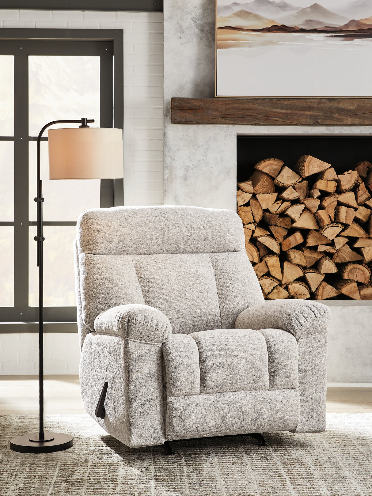Furniture City - MS - Ashley Furniture - Hoyne Park Living Room - Rocker Recliner / Cobble Stone - PC8281525
