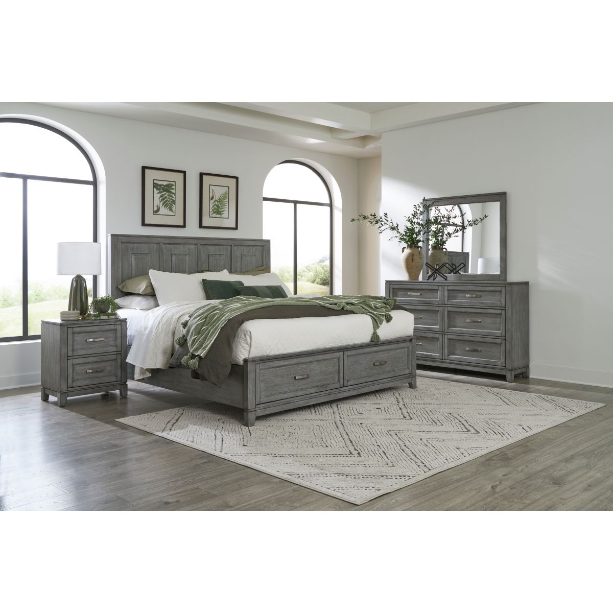 Garretson - Platform Bed With Footboard Storage