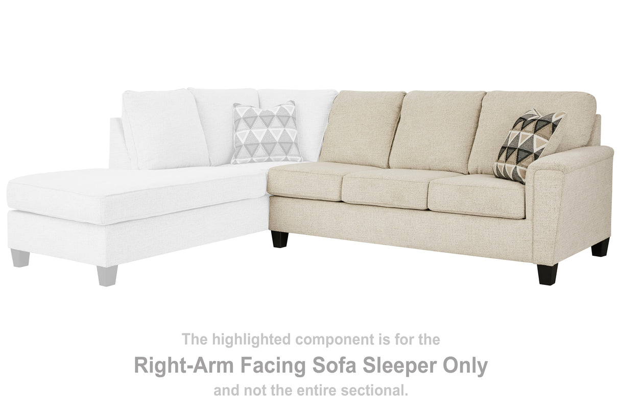 Furniture City - MS - Ashley Furniture - Abinger Sectional - RAF Sofa Sleeper / Natural - 8390470