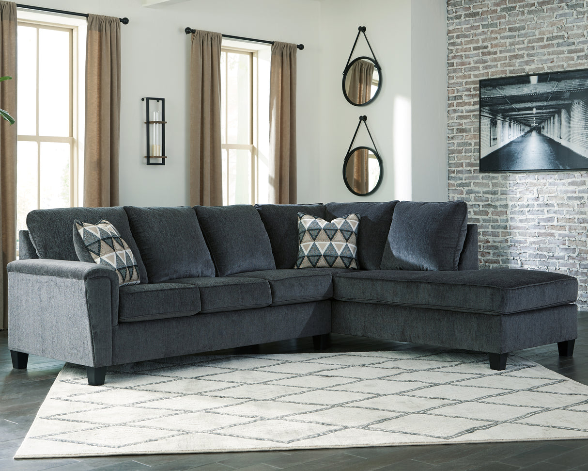 Furniture City - MS - Ashley Furniture - Abinger Sectional - LAF 2-Piece Sectional with Chaise / Smoke - 83905S2