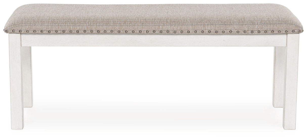 Robbinsdale - Large Upholstered Dining Room Bench - Antique White