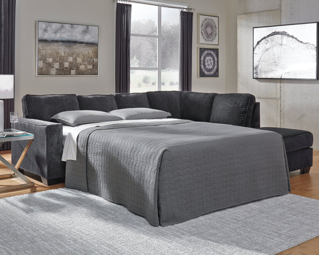 Furniture City - MS - Ashley Furniture - Altari Sectional - 2-Piece Sleeper Sectional with Chaise / Slate - 87213S3