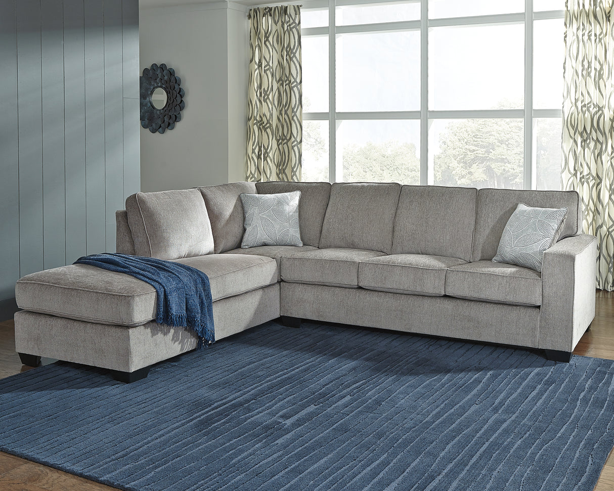 Furniture City - MS - Ashley Furniture - Altari Sectional - RAF 2-Piece Sectional with Chaise / Alloy - 87214S1