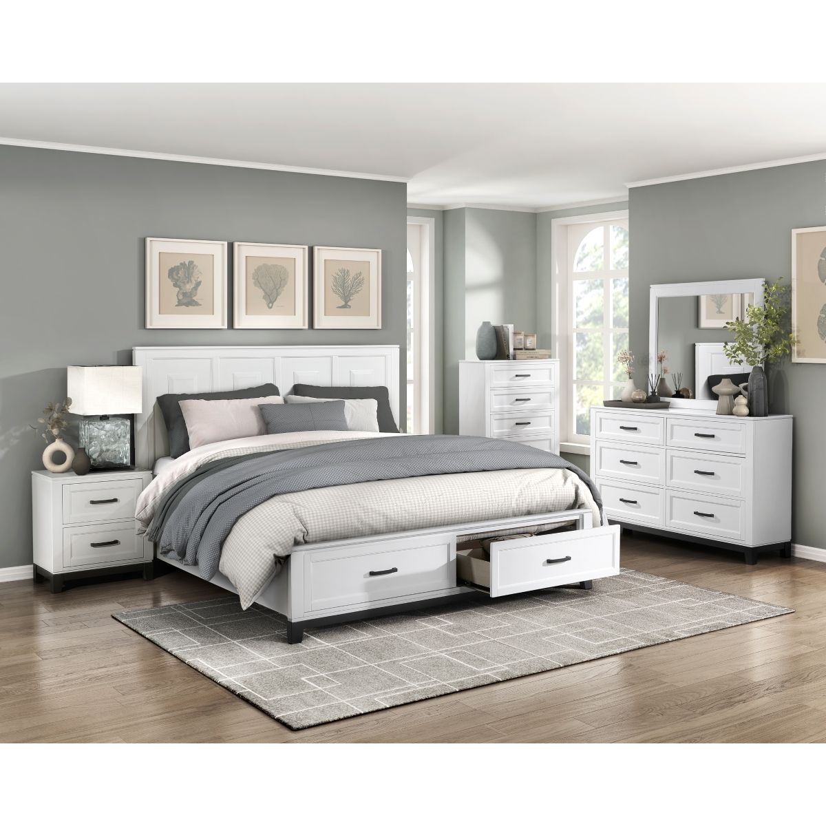 Garretson - Platform Bed With Footboard Storage
