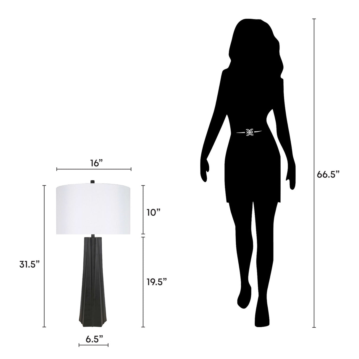 "Obsidian Glow" Metal Table Lamp (Set of 2) - Matte Black