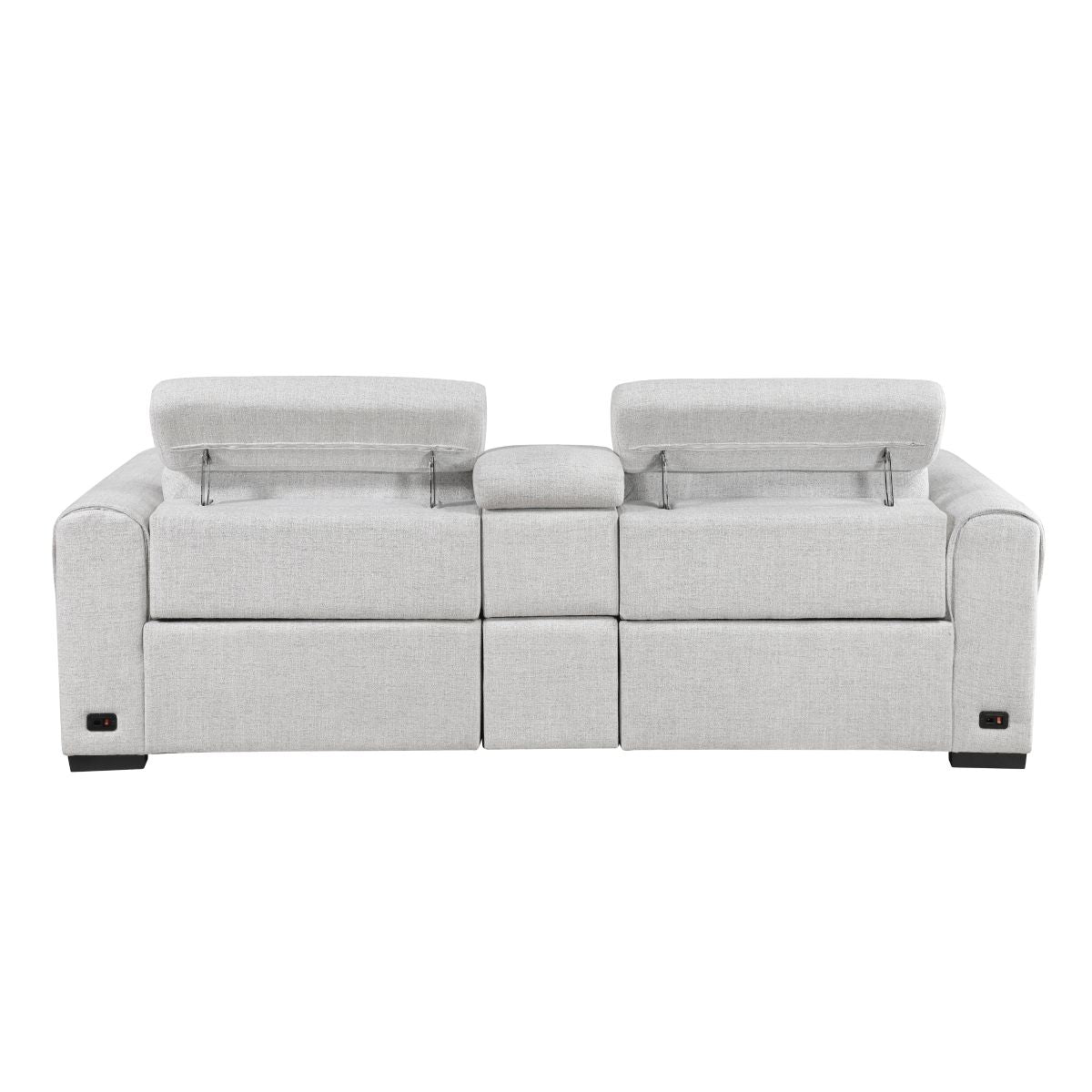 McPherson - Power Double Reclining Loveseat With Center Console And Power Headrests, Charging Ports - Cloud