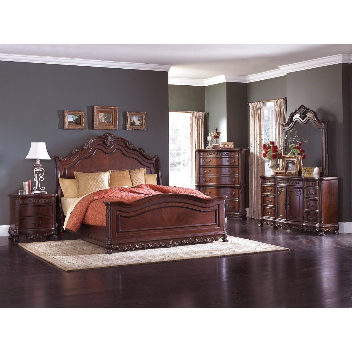 Deryn Park - Sleigh Bed