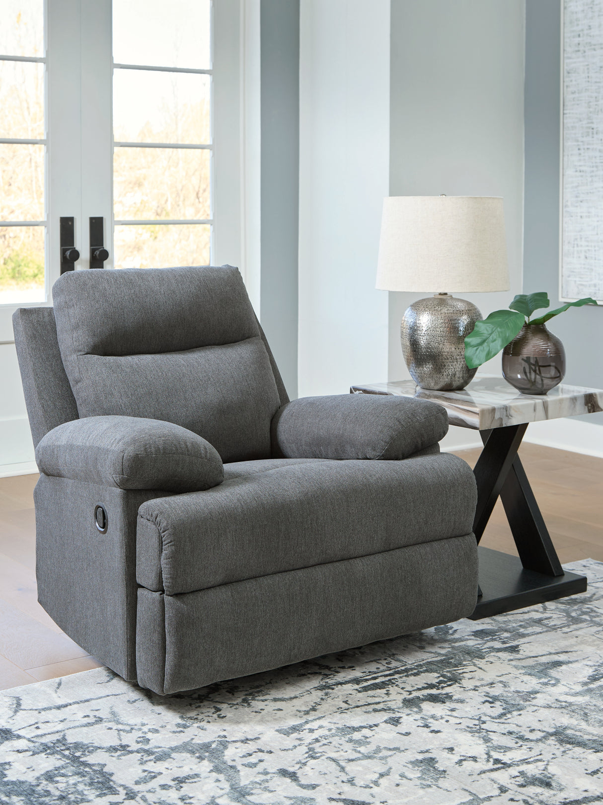 Furniture City - MS - Ashley Furniture - Side-Swipe Living Room - Rocker Recliner / Charcoal - PC9140625