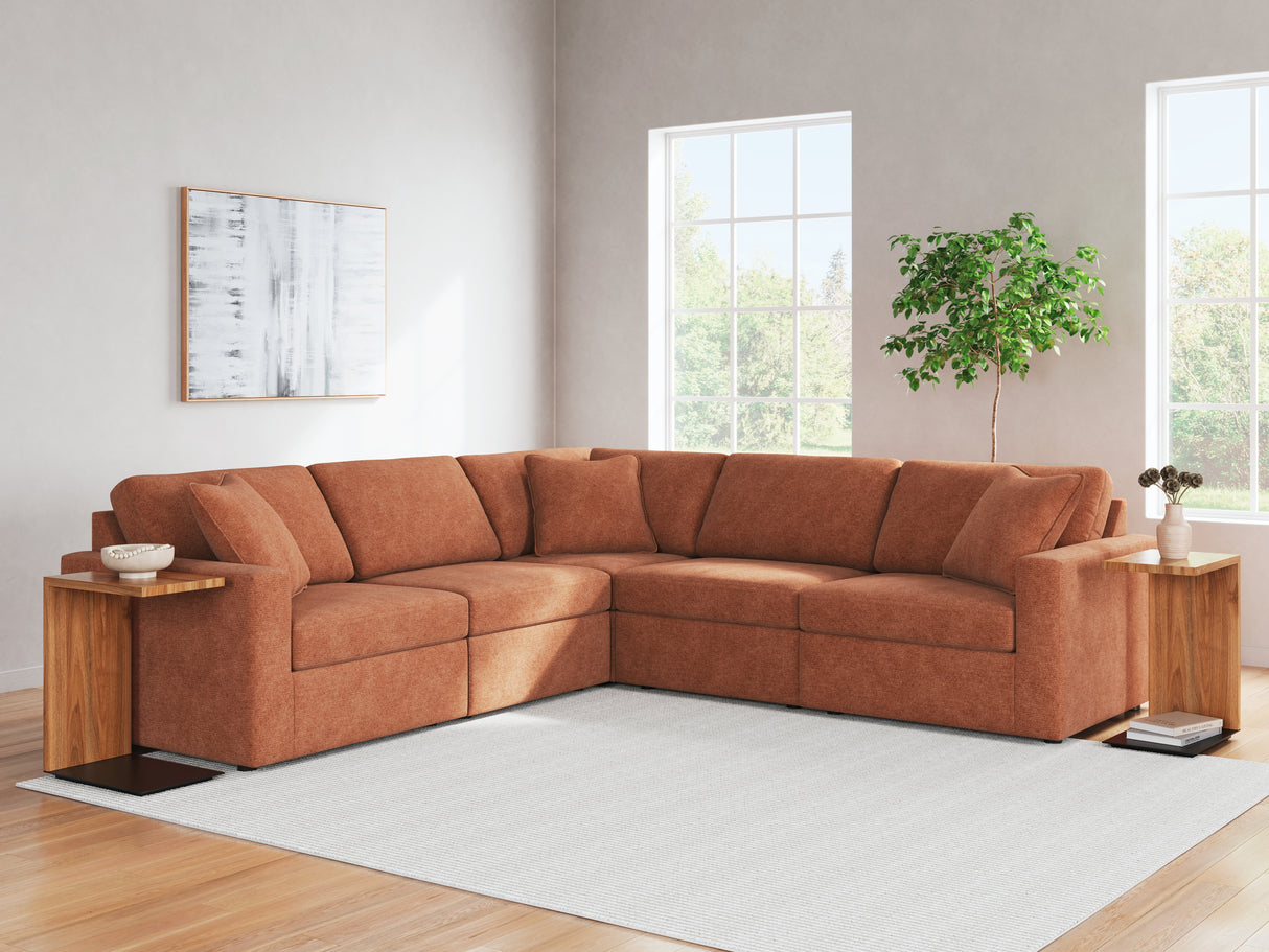 Furniture City - MS - Ashley Furniture - Modmax Sectional - RAF 5-Piece Sectional / Spice - 92102S6