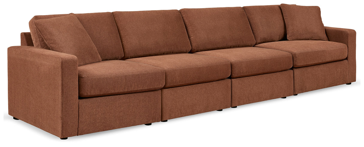 Furniture City - MS - Ashley Furniture - Modmax Sectional - RAF 4-Piece Sectional / Spice - 92102S10