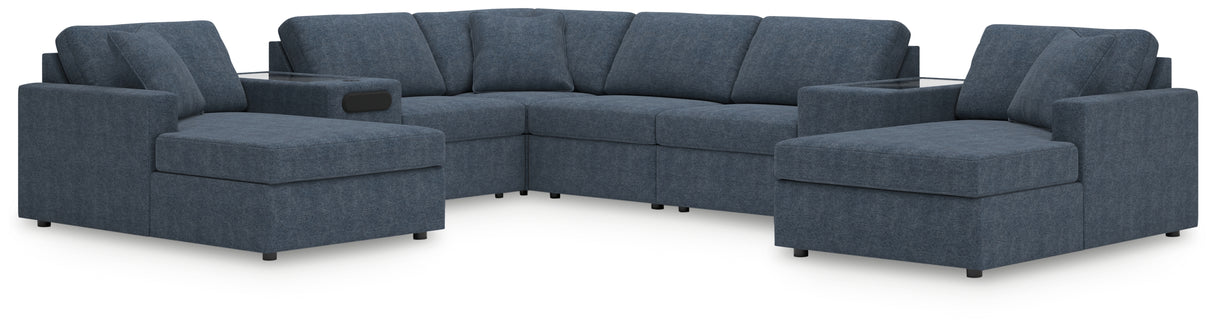 Furniture City - MS - Ashley Furniture - Modmax Sectional - RAF 8-Piece Sectional with Chaise / Ink - 92121S31