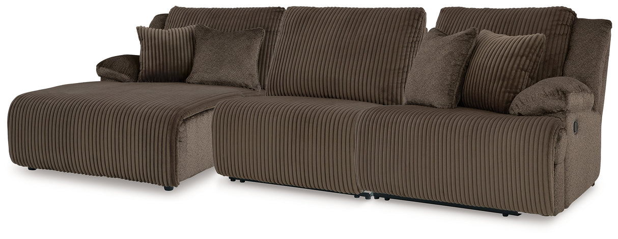 Furniture City - MS - Ashley Furniture - Top Tier Sectional - 3-Piece Sofa Chaise Sectional / Chocolate - 92705S11