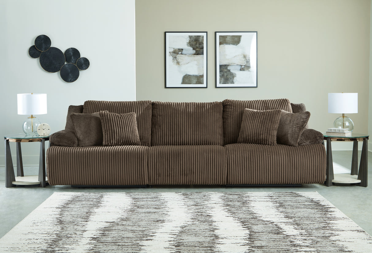 Furniture City - MS - Ashley Furniture - Top Tier Sectional - 3-Piece Sectional Sofa / Chocolate - 92705S8