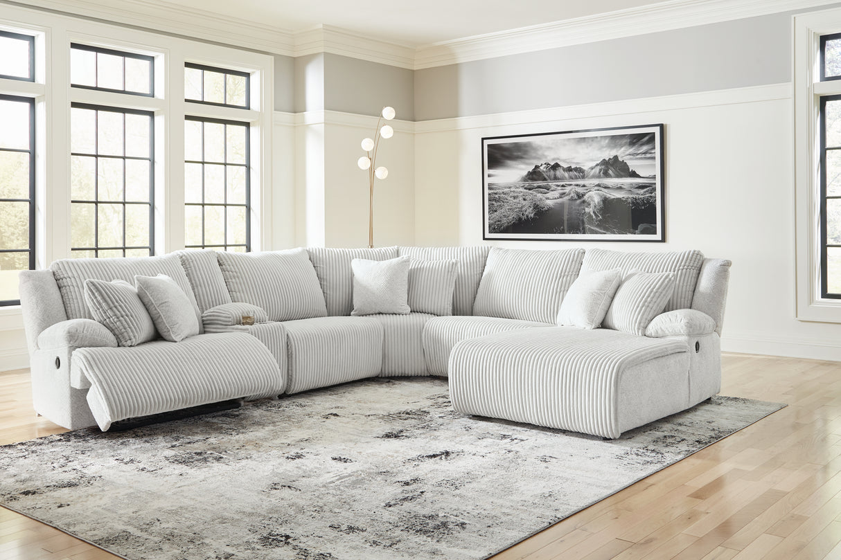 Furniture City - MS - Ashley Furniture - Top Tier Sectional - 6-Piece Reclining Sectional with Chaise / Alloy - 92706S1