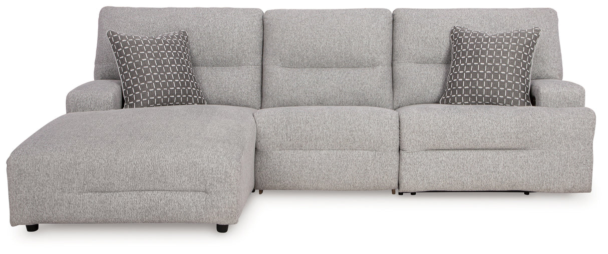 Furniture City - MS - Ashley Furniture - Acklen Place Sectional - 3-Piece Power Reclining Sectional / Pewter - 93605S7