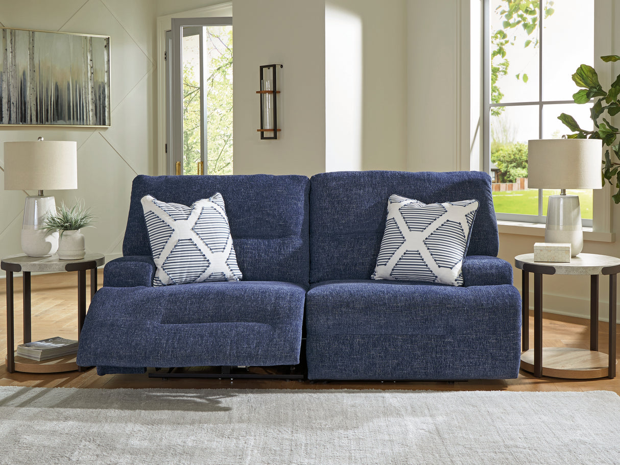 Furniture City - MS - Ashley Furniture - Acklen Place Sectional - 2-Piece Power Reclining Sectional / Navy - 93607S16