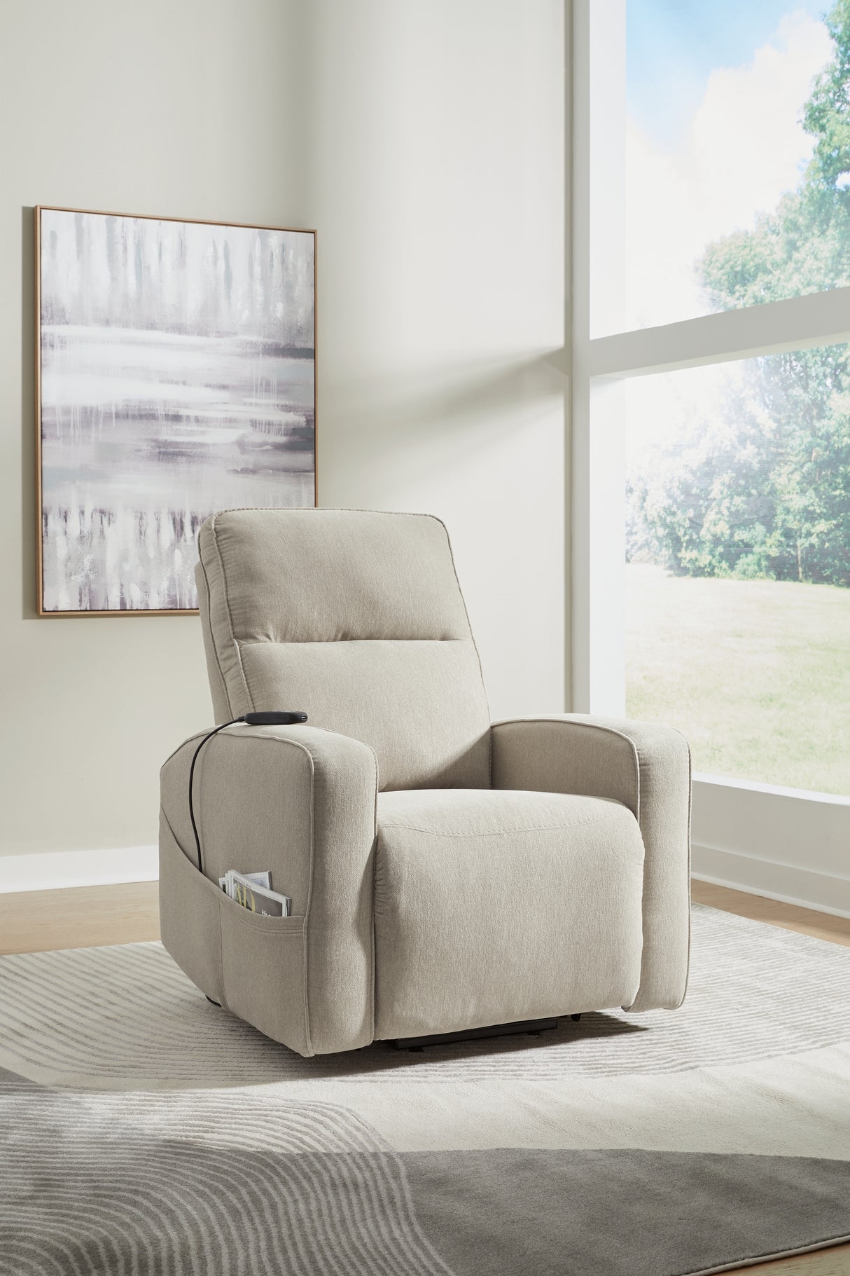 Furniture City - MS - Ashley Furniture - Starganza Living Room - Power Lift Recliner / Gray - 9370412
