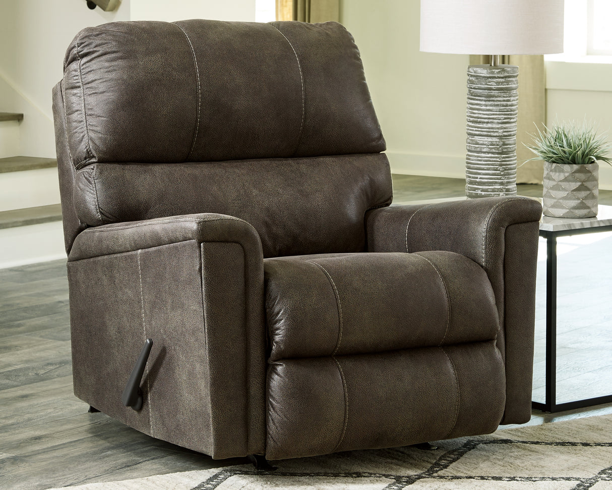 Furniture City - MS - Ashley Furniture - Navi Living Room - Rocker Recliner / Smoke - 9400225