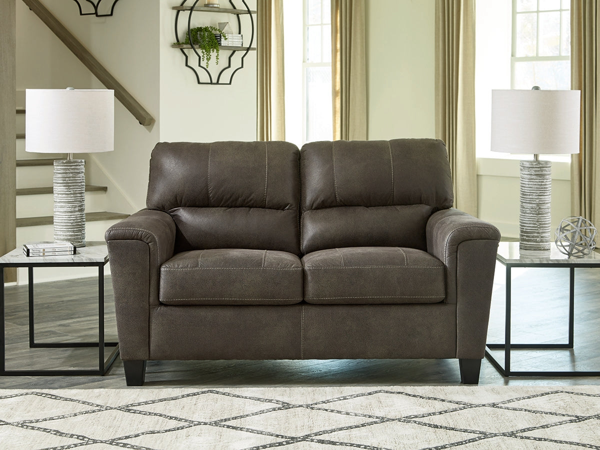 Furniture City - MS - Ashley Furniture - Navi Living Room - Loveseat / Smoke - 9400235