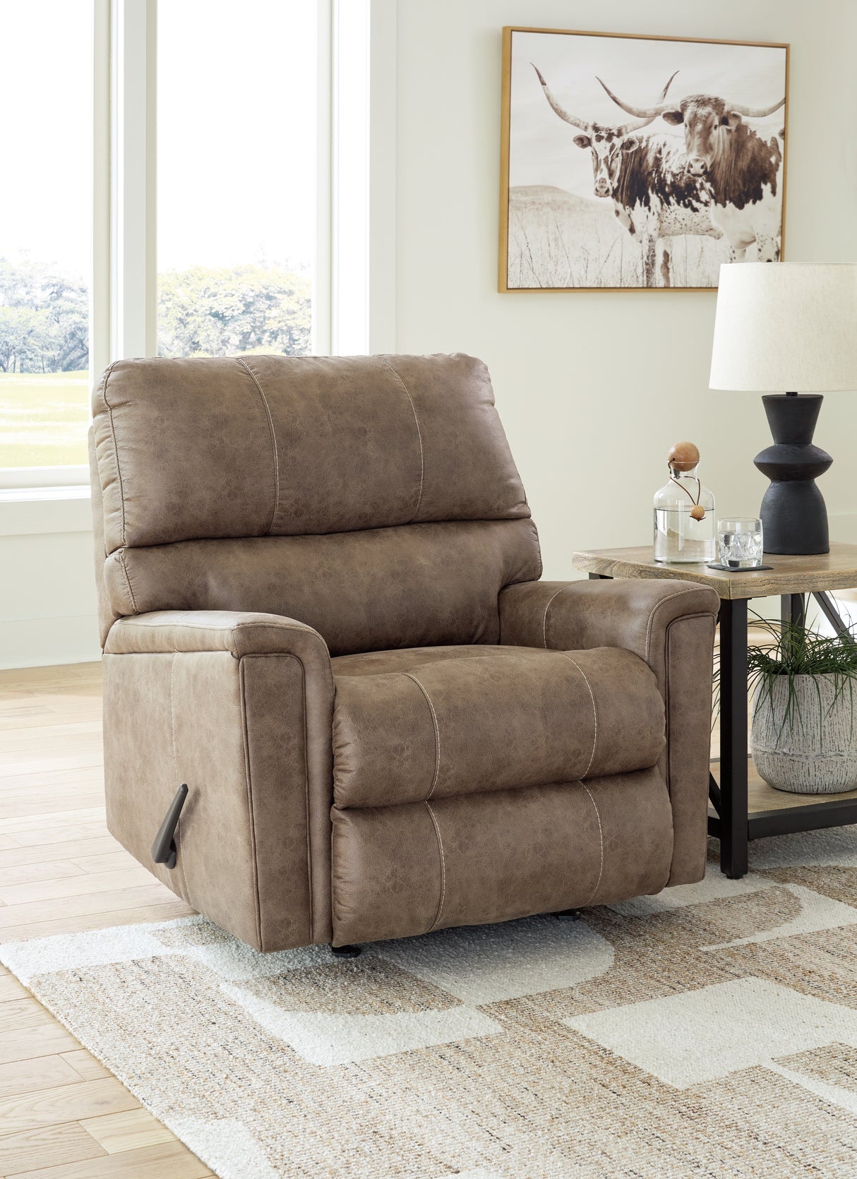 Furniture City - MS - Ashley Furniture - Navi Living Room - Rocker Recliner / Fossil - 9400425