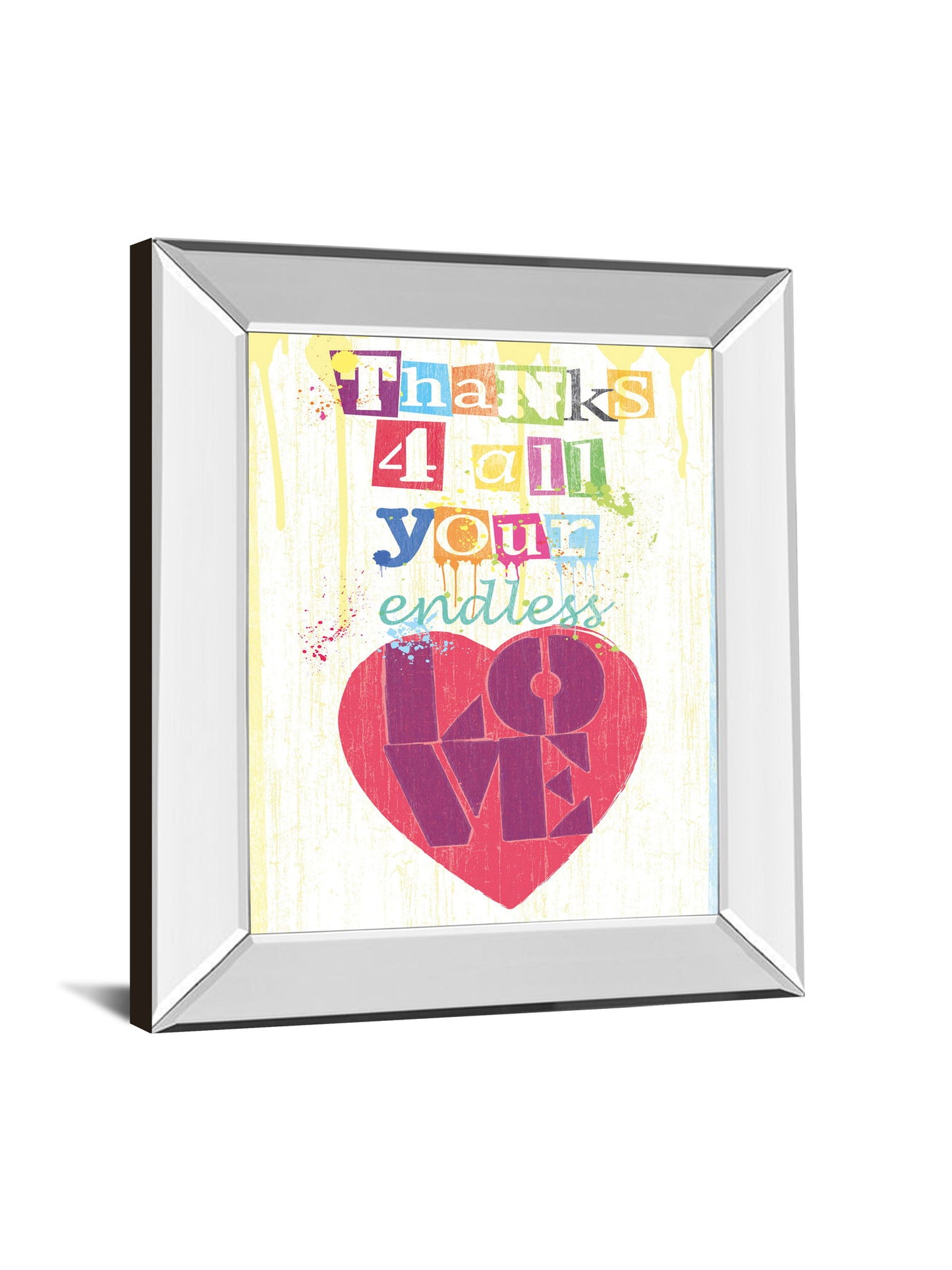 Must Be Love Il By Tom Frazier - Mirror Framed Print Wall Art - Purple