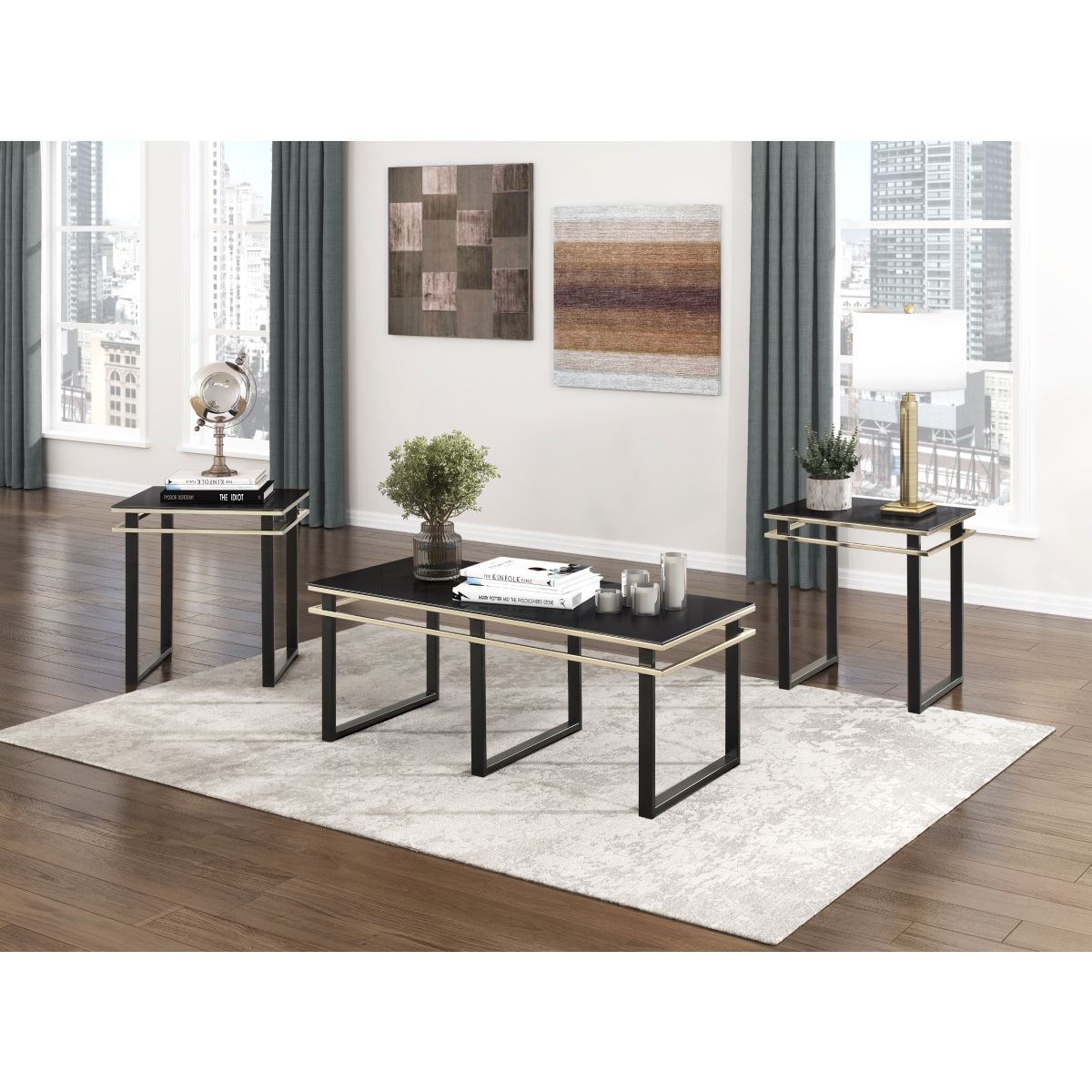 Zamir - 3 Piece Pack Occasional Set - Black