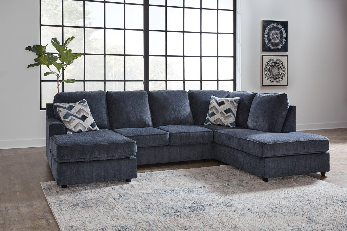 Furniture City - MS - Ashley Furniture - Albar Place Sectional - LAF 2-Piece Sectional / Cobalt - 95302S1