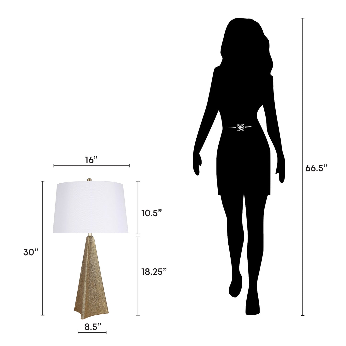 "Golden Apex" Ceramic Table Lamp (Set of 2) - Electroplated Gold