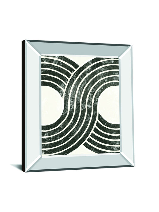 Over The Rainbow BW II By Moira Hershey - Mirror Framed Print Wall Art - Dark Gray
