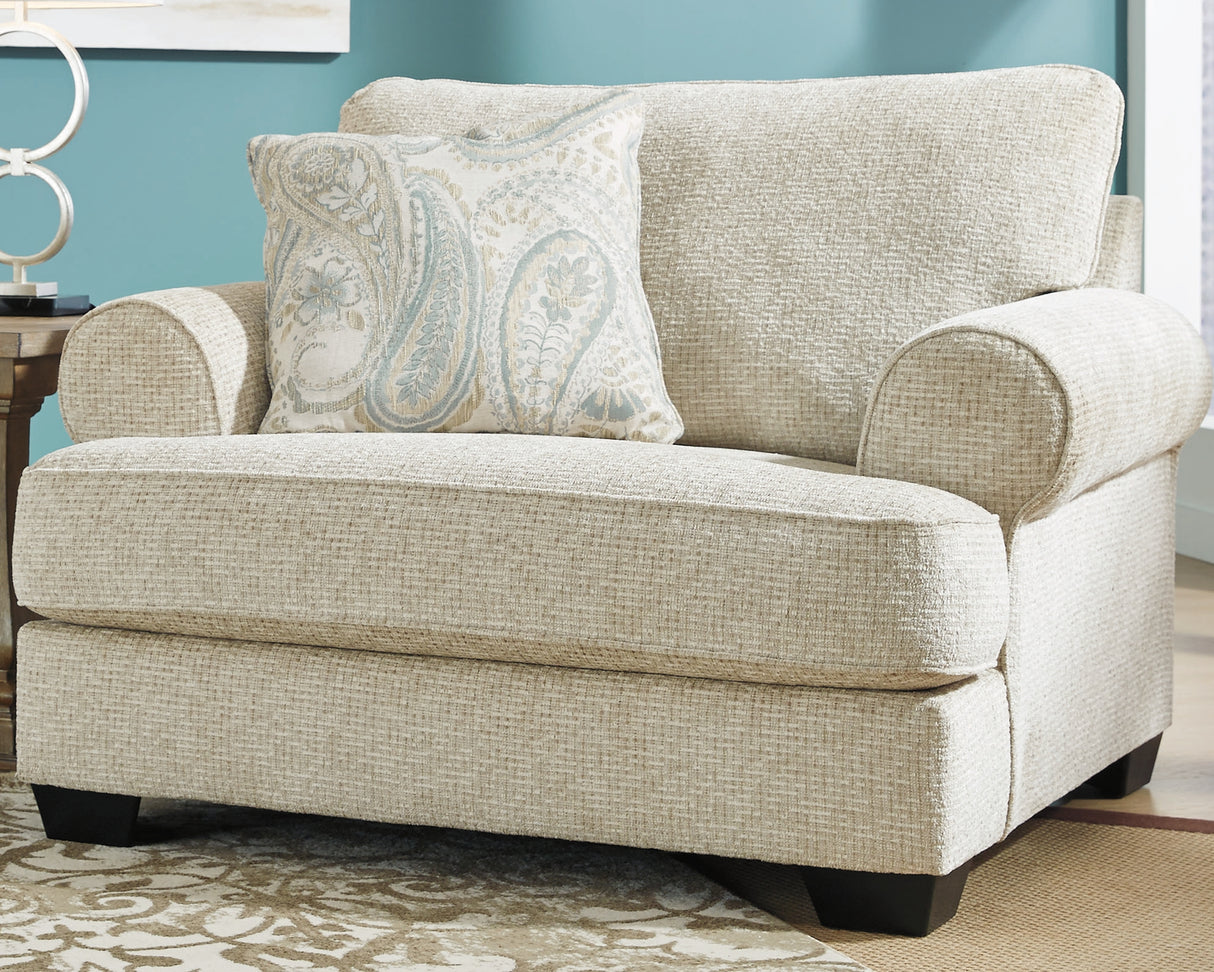 Furniture City - MS - Ashley Furniture - Monaghan Living Room - Chair and a Half / Sandstone - 9620523