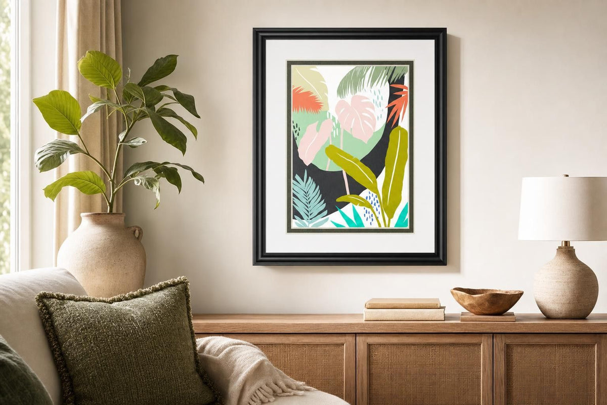34x40 Jazzy Jungle II By Annie Warren - Green