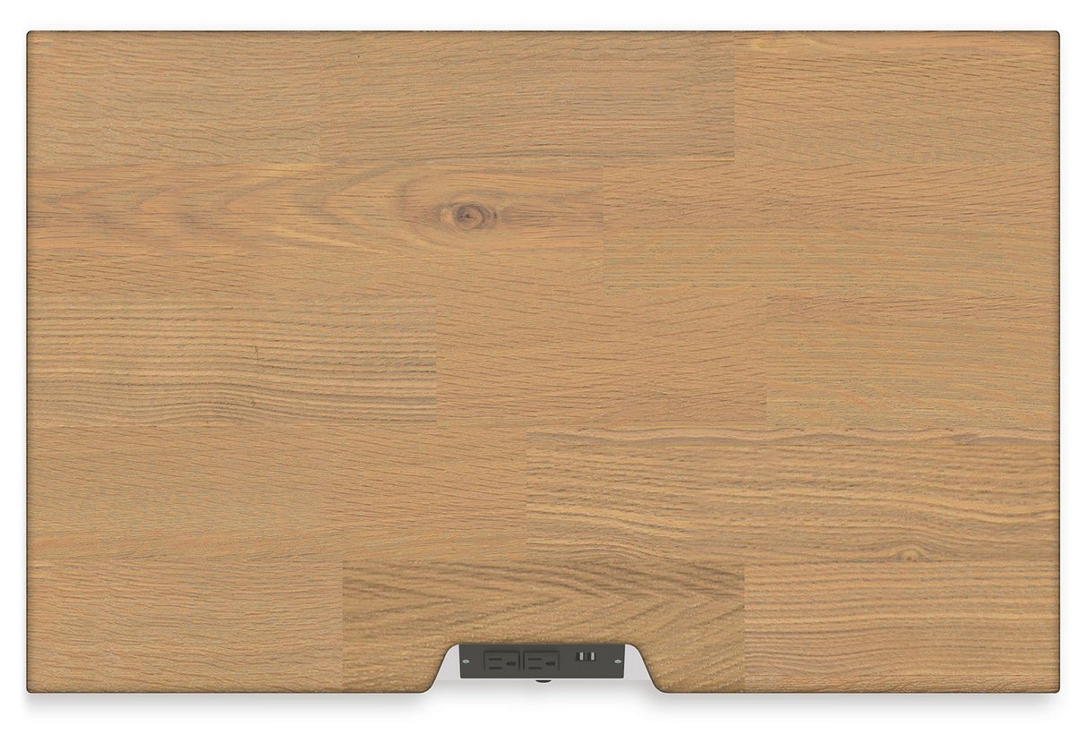 Ashbryn - Three Drawer Night Stand - White / Natural