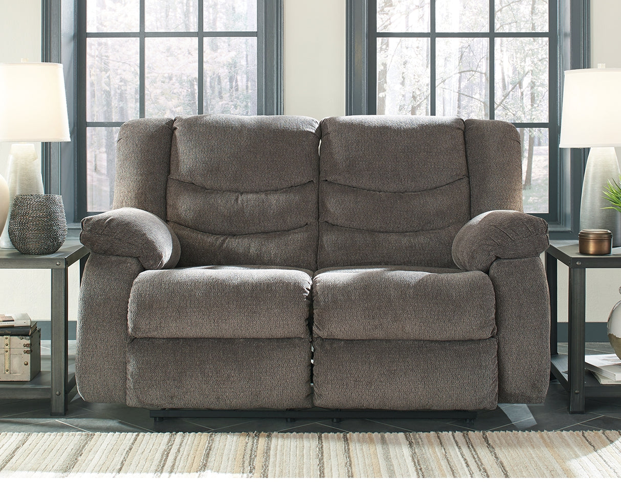 Furniture City - MS - Ashley Furniture - Tulen Living Room - Reclining Loveseat / Gray - 9860686