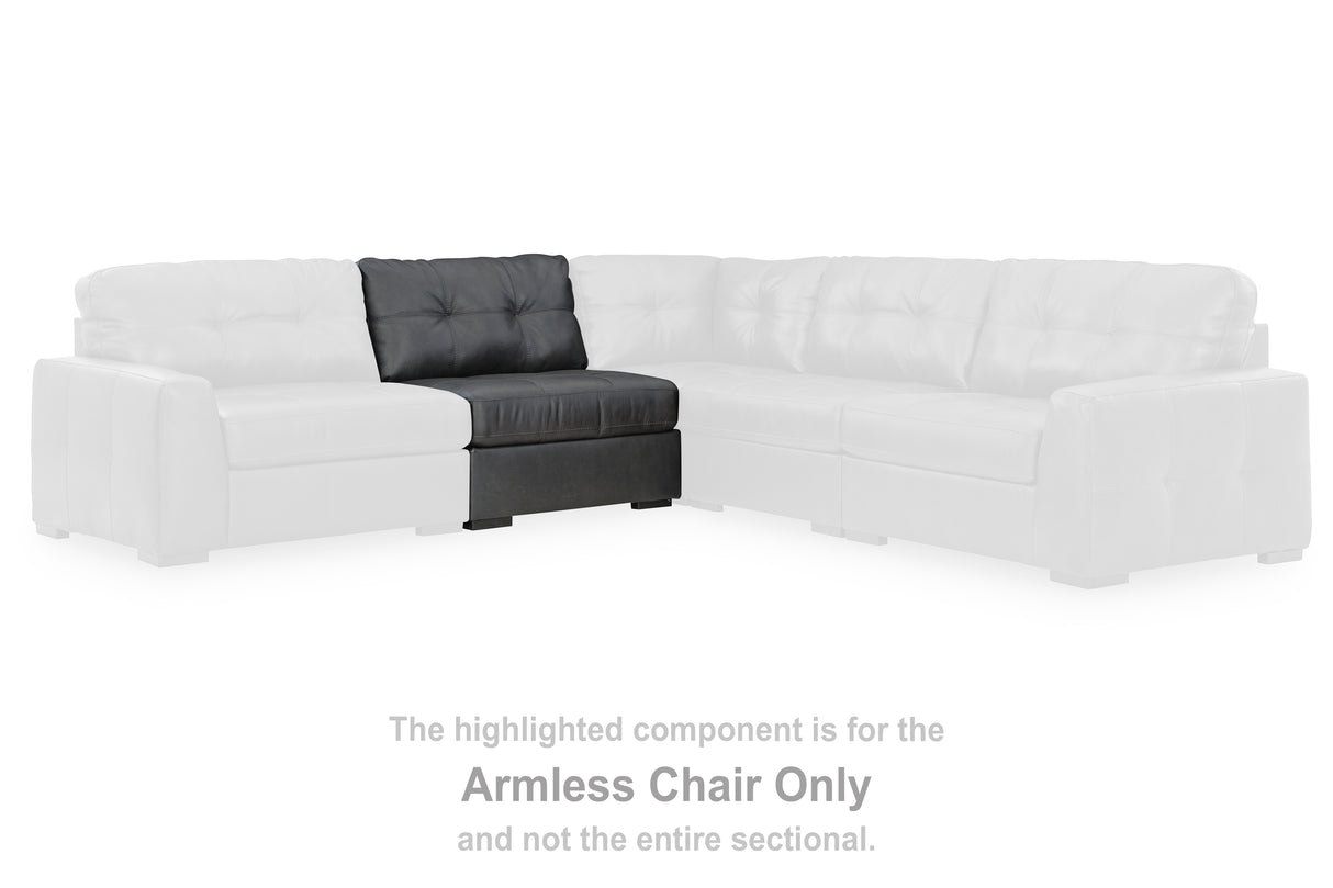Furniture City - MS - Ashley Furniture - Brindley Pier Sectional - Armless Chair / Fog - 9950346