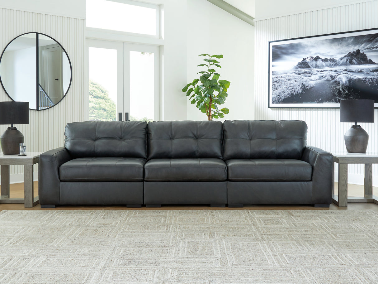 Furniture City - MS - Ashley Furniture - Brindley Pier Sectional - RAF 3-Piece Sectional Sofa / Fog - 99503S2