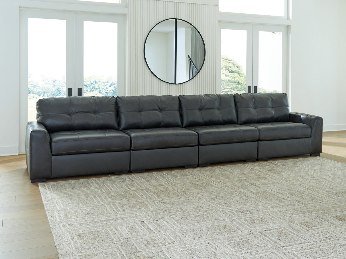 Furniture City - MS - Ashley Furniture - Brindley Pier Sectional - RAF 4-Piece Sectional / Fog - 99503S4