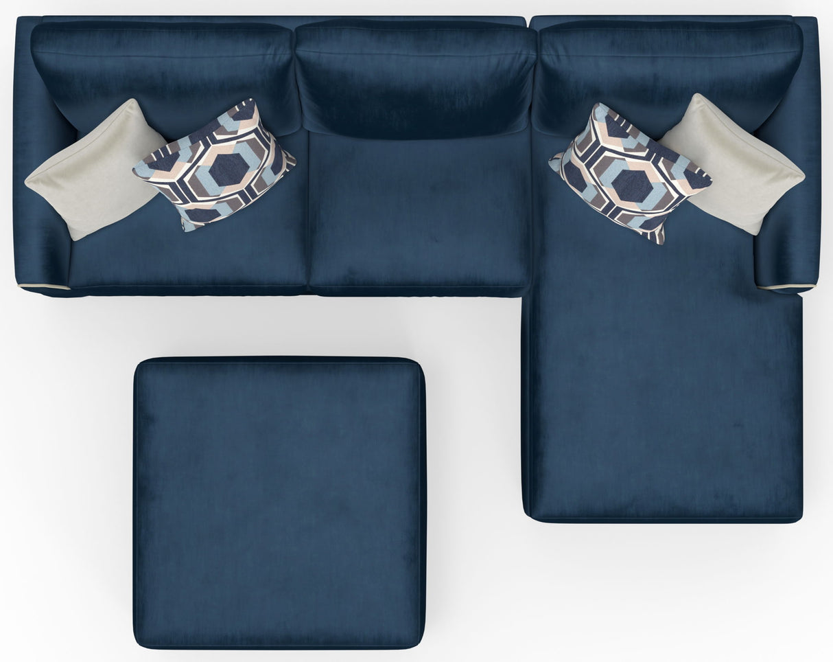 Jetson - Sectional With Comfort Coil Seat Cushions, Included Accent Pillows & Cocktail Ottoman