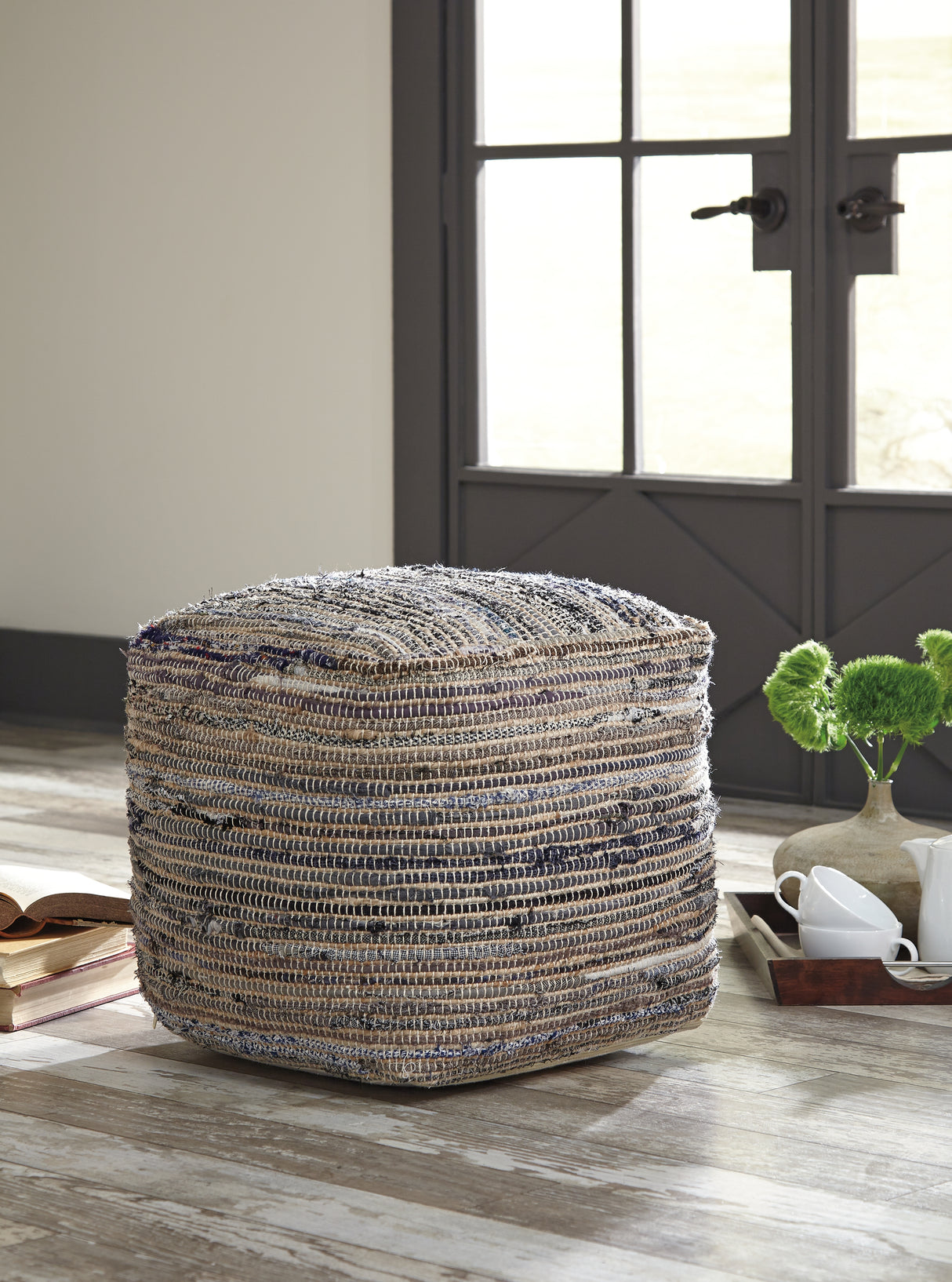 Furniture City - MS - Ashley Furniture - Absalom Pouf - Pouf / Denim - A1000550
