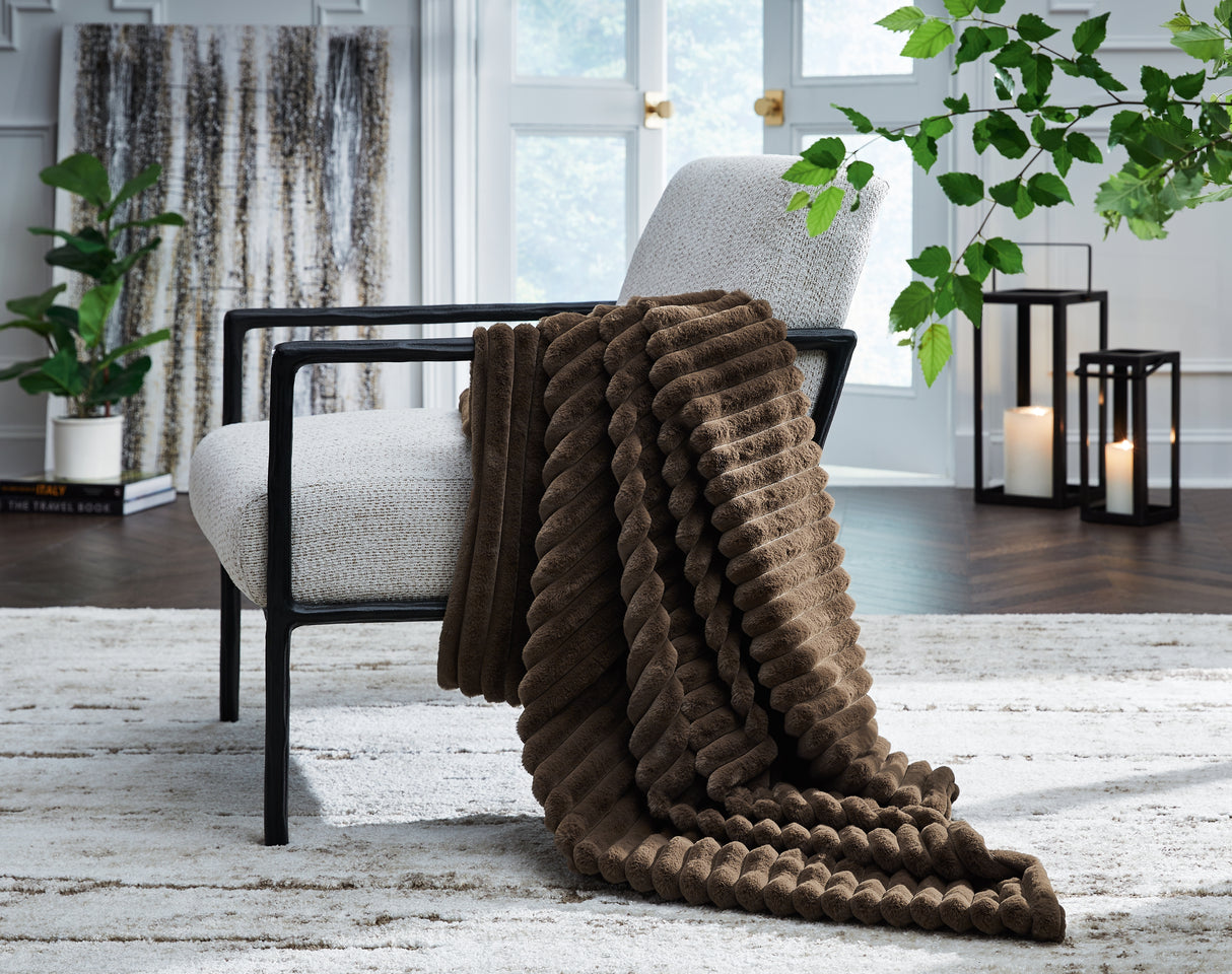 Furniture City - MS - Ashley Furniture - Alsonwell Throw (Set of 3) - Throw (3/CS) / Brown - A1001082