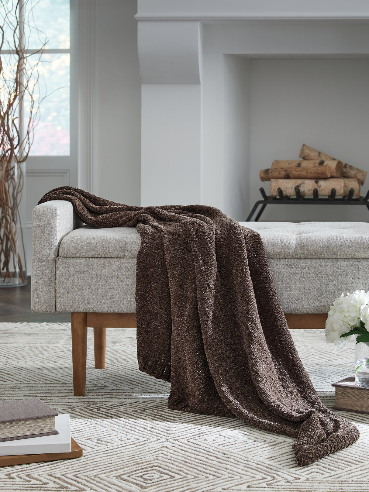 Furniture City - MS - Ashley Furniture - Anawood Throw (Set of 3) - Throw (3/CS) / Brown - A1001098