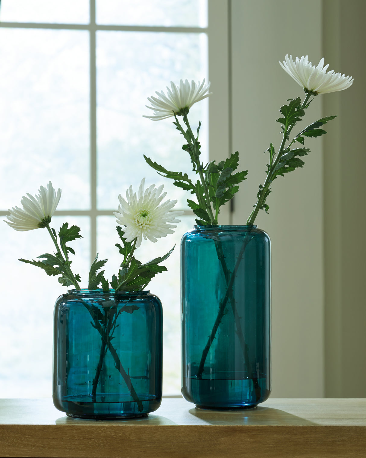 Furniture City - MS - Ashley Furniture - Inisland Vase - Vase Set (Set of 2) / Teal - A2000797A1